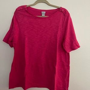 Chico’s fiusha short sleeve blouse
